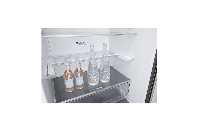 LG Alulfagyasztós hűtőszekrény, DoorCooling<sup>+</sup>™ technológia, 462L kapacitás, GBB569MCAMB