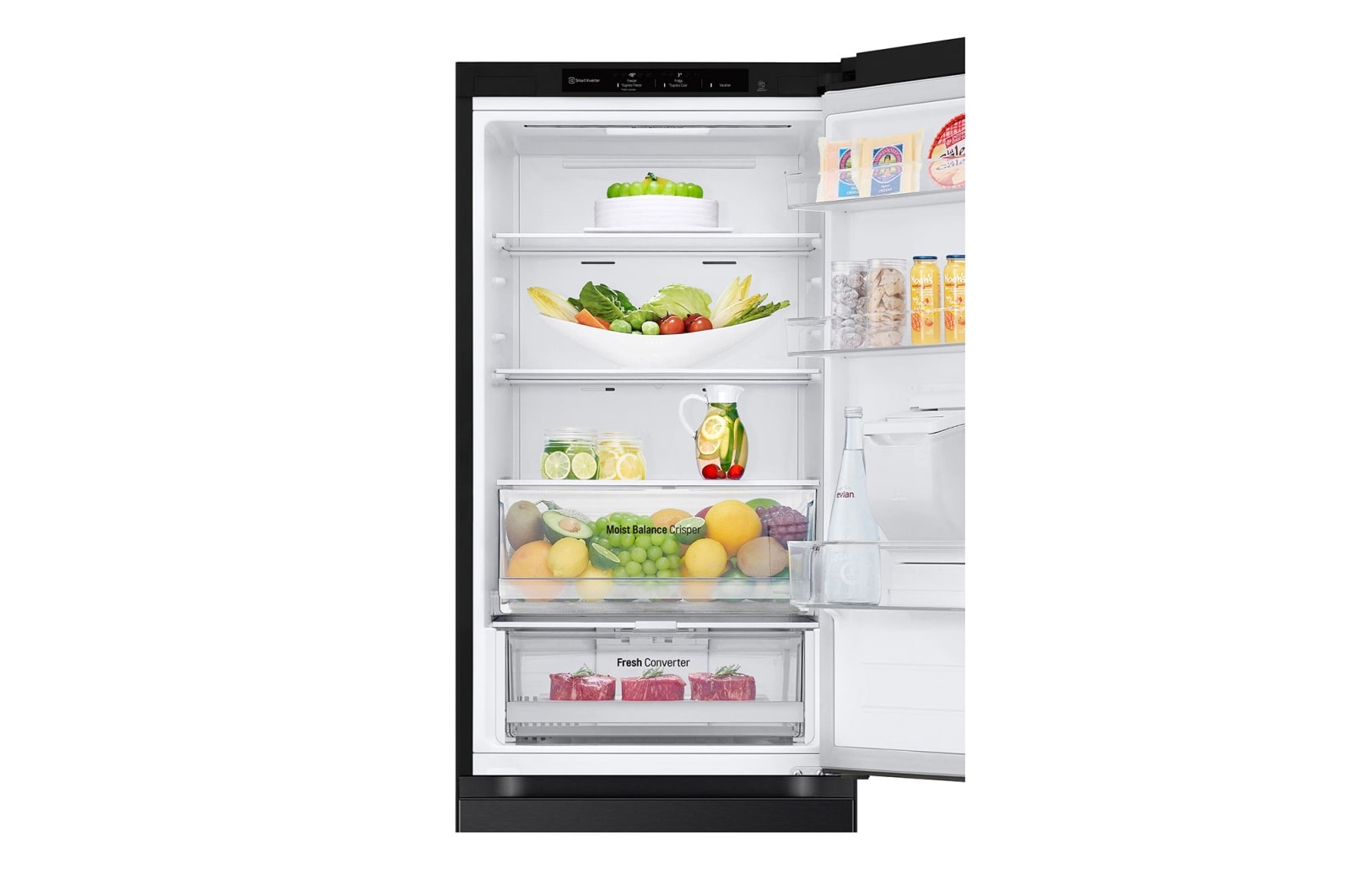 LG Alulfagyasztós hűtőszekrény, DoorCooling+™ technológia, 343L kapacitás, GBF3102EEV