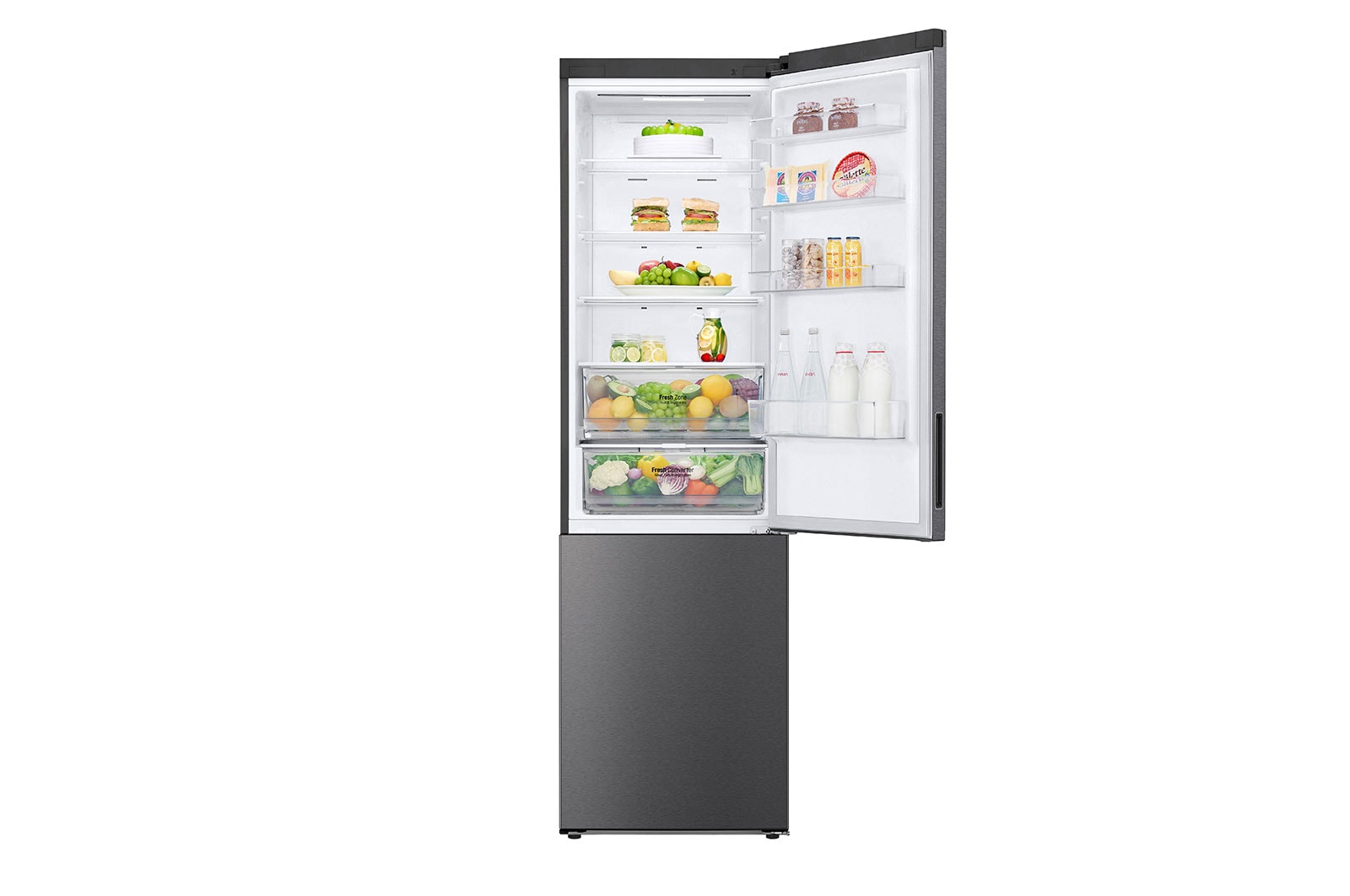 LG Alulfagyasztós hűtőszekrény, DoorCooling<sup>+</sup>™ és ThinQ™ technológia, 384L kapacitás, GBP62DSXCC1