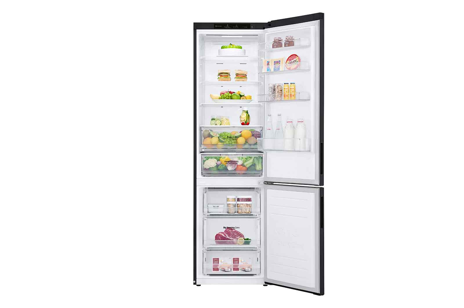 LG Alulfagyasztós hűtőszekrény, DoorCooling+™ technológia, 384L kapacitás, GBP62MCNBC