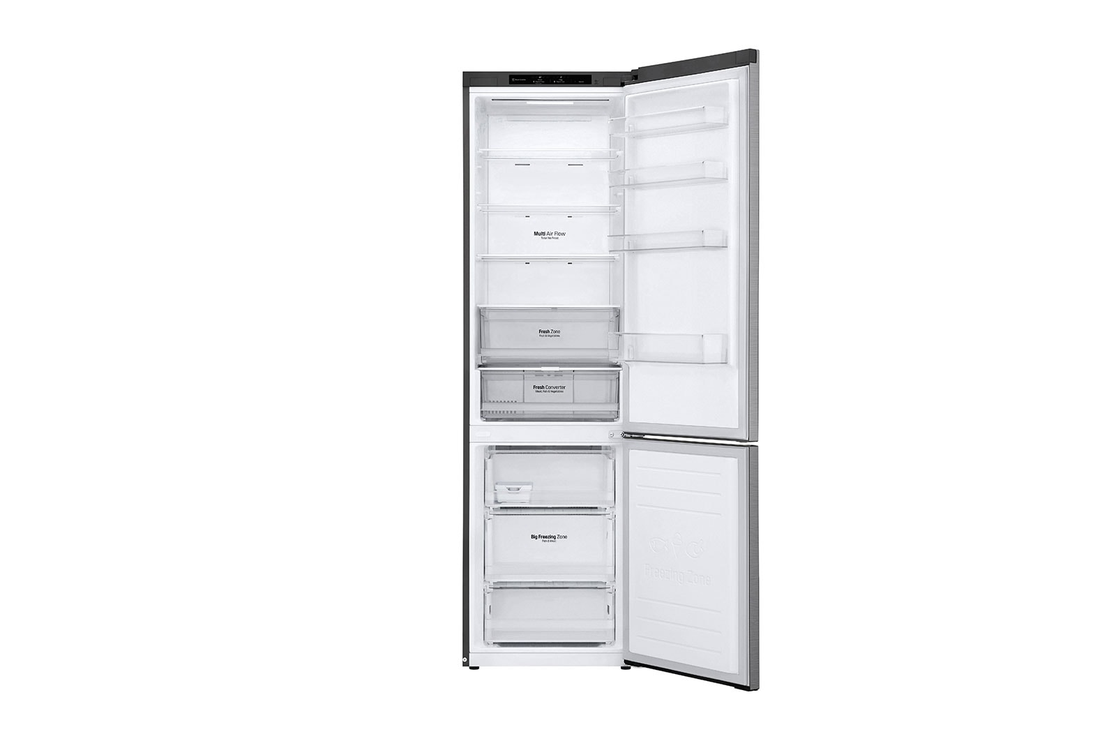 LG Alulfagyasztós hűtőszekrény, DoorCooling+™ technológia, 384L kapacitás, GBP62PZNCN1