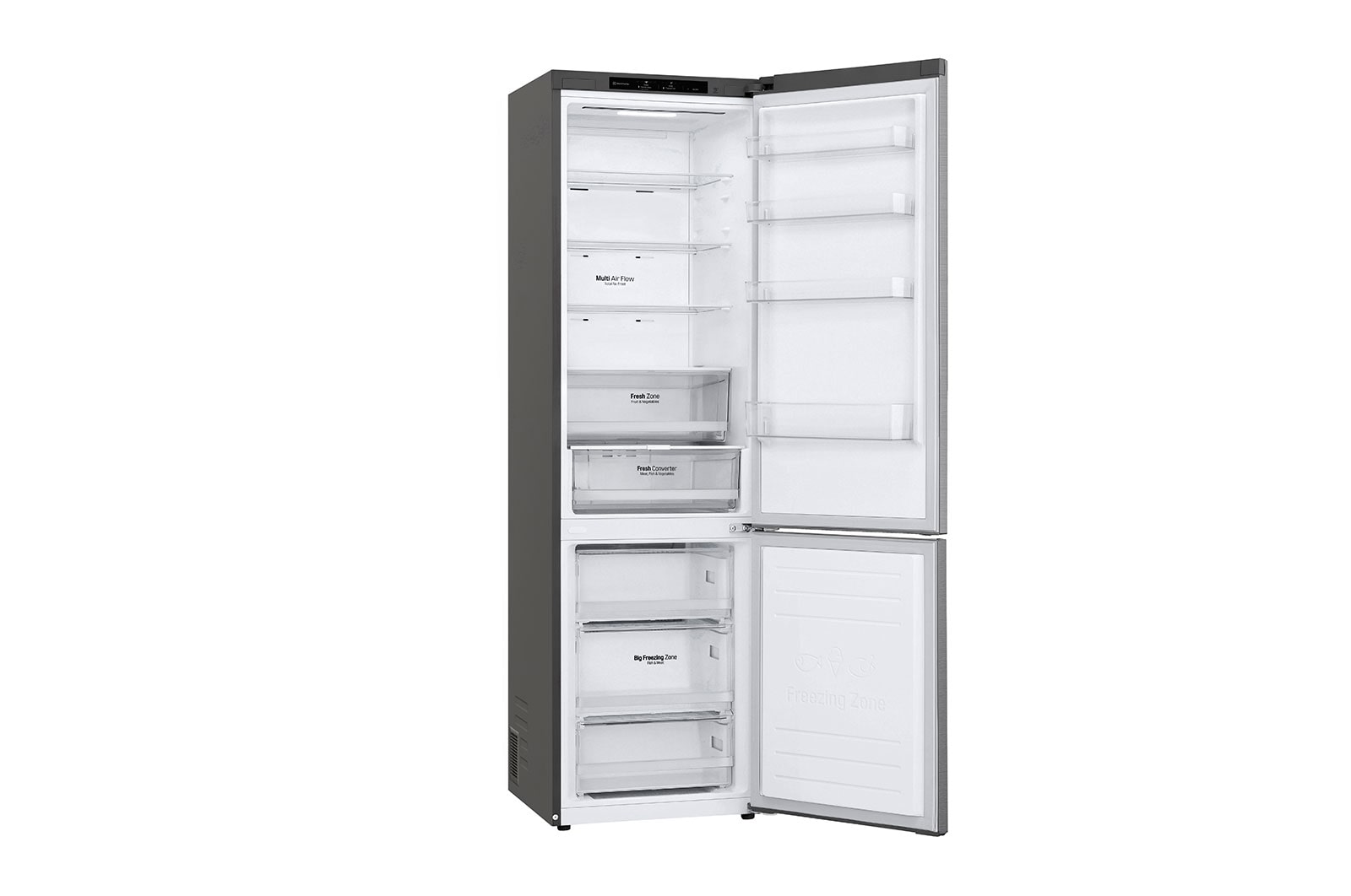 LG Alulfagyasztós hűtőszekrény, DoorCooling+™ technológia, 384L kapacitás, GBP62PZNCN1