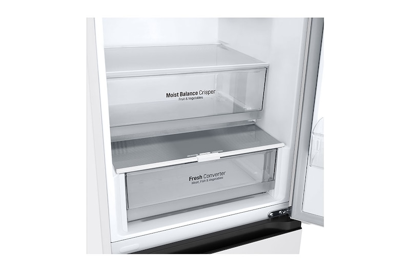 LG Alulfagyasztós hűtőszekrény, DoorCooling<sup>+</sup>™ technológia, 344L kapacitás, GBV3100CSW