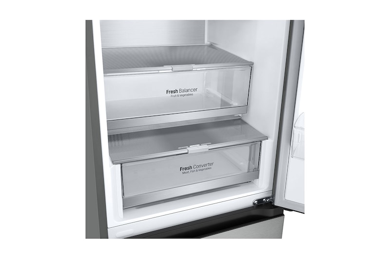 LG Alulfagyasztós hűtőszekrény, DoorCooling⁺™ technológia, 387L kapacitás, GBV7280CMB