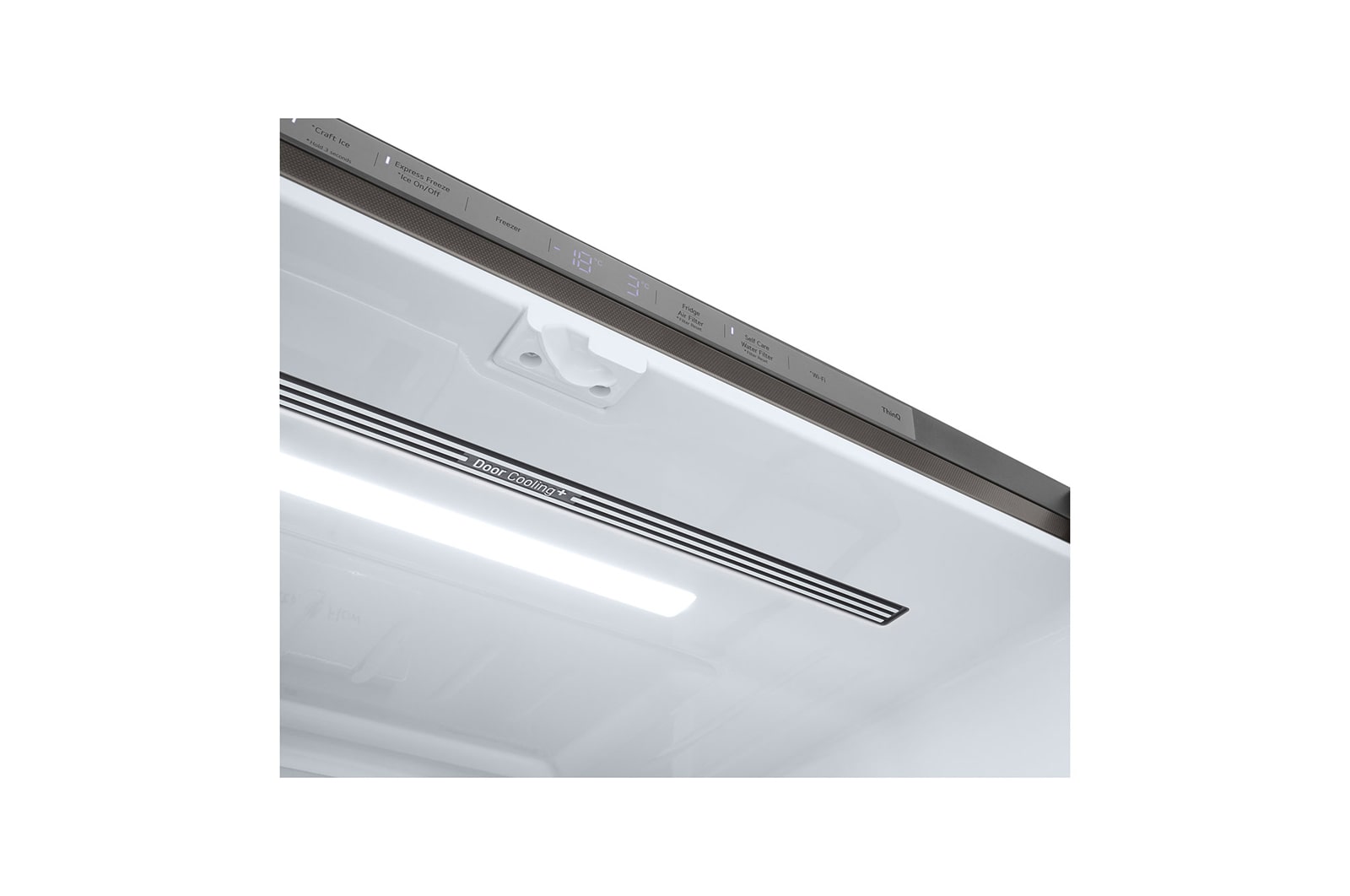 LG InstaView™ Négyajtós hűtőszekrény DoorCooling⁺™, Craft Ice™ és ThinQ™ technológia, 638L kapacitás, GMG960MBEE