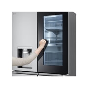 LG InstaView™ Négyajtós hűtőszekrény DoorCooling⁺™, Craft Ice™ és ThinQ™ technológia, 638L kapacitás, GMG960MBEE