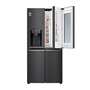 LG InstaView Door-in-Door™ Keskeny négyajtós hűtőszekrény, DoorCooling⁺™ és ThinQ™ technológia, 508L kapacitás, GMX844MC6F