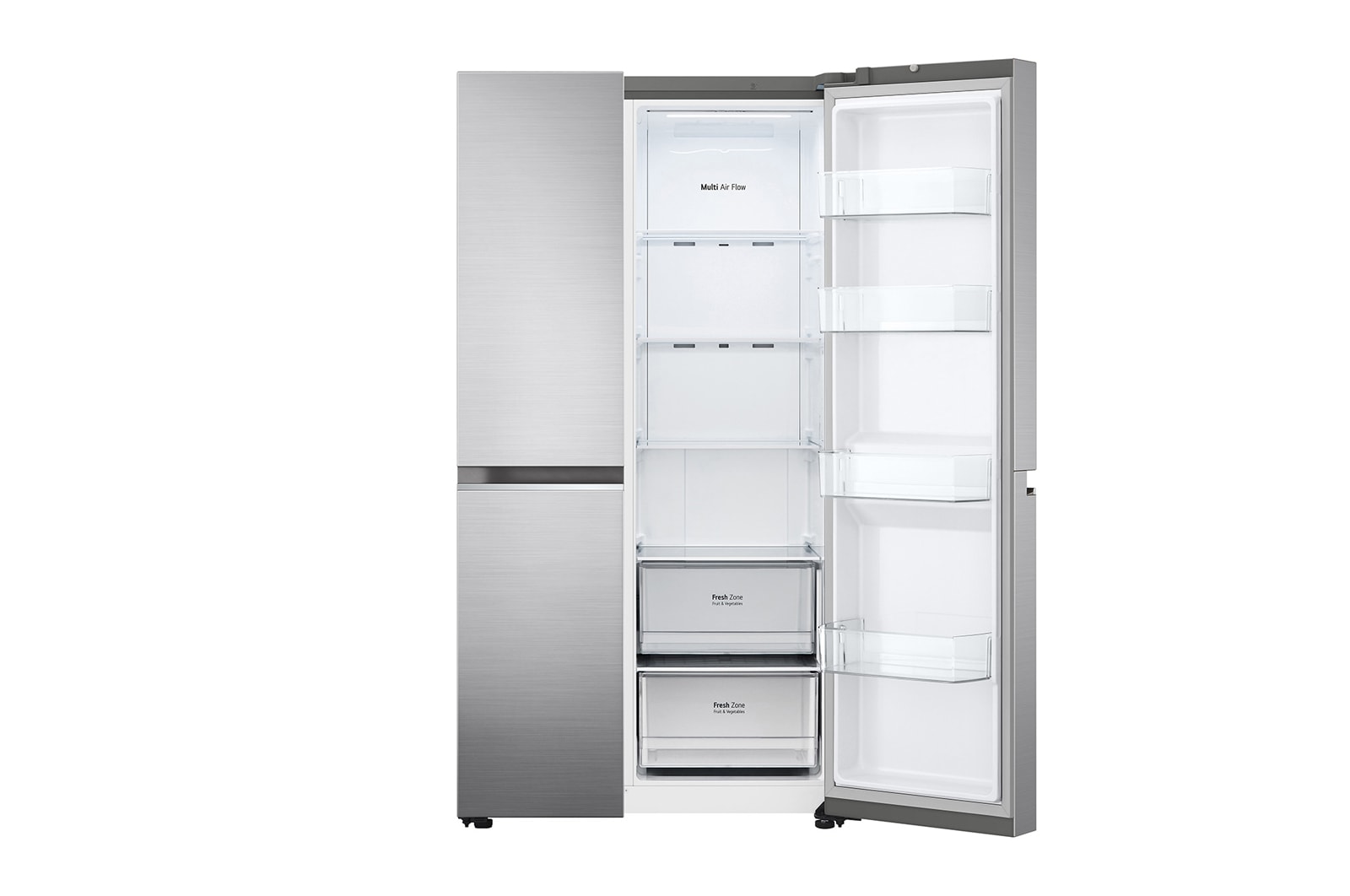 LG Side-by-Side hűtőszekrény, DoorCooling+™ technológia, 655L kapacitás, GSBV70PZTE