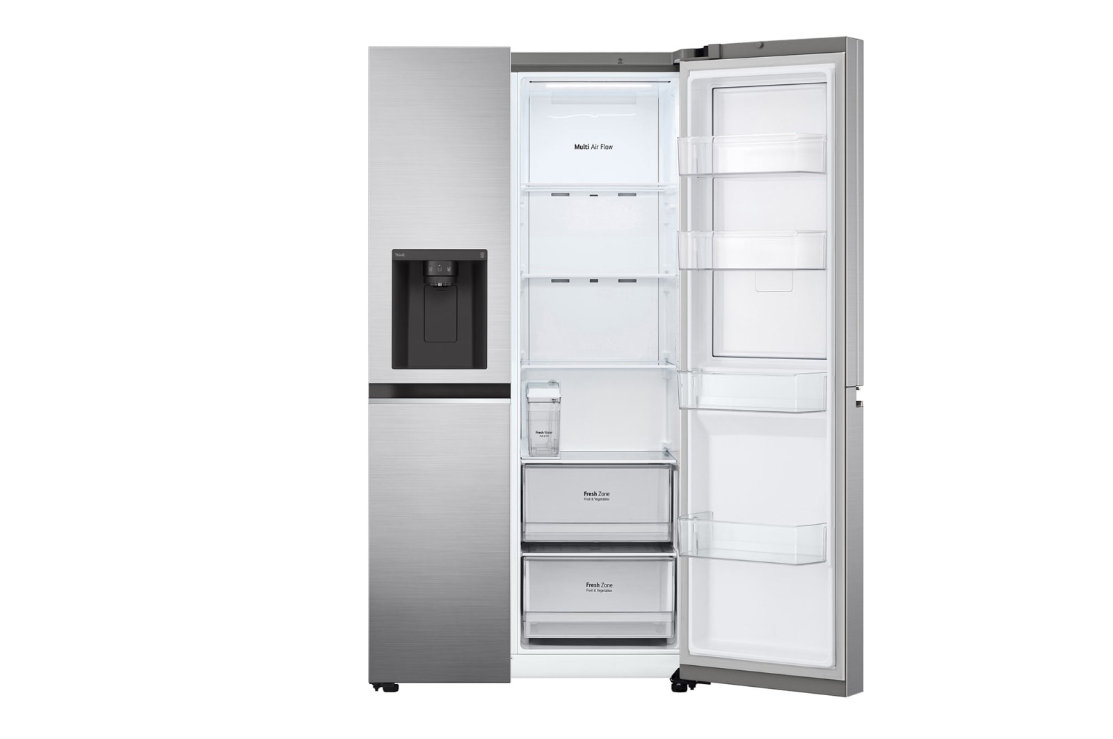 LG Door-in-Door™ Side-by-Side hűtőszekrény, DoorCooling<sup>+</sup>™ és ThinQ™ technológia, 635L kapacitás, GSJV71PZTE