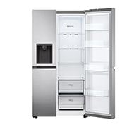 LG Side-by-Side hűtőszekrény, DoorCooling+™ és ThinQ™ technológia, 635L kapacitás, GSLV70PZTM