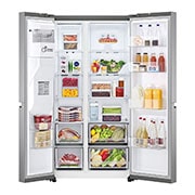 LG Side-by-Side hűtőszekrény, DoorCooling+™ és ThinQ™ technológia, 635L kapacitás, GSLV71PZTD