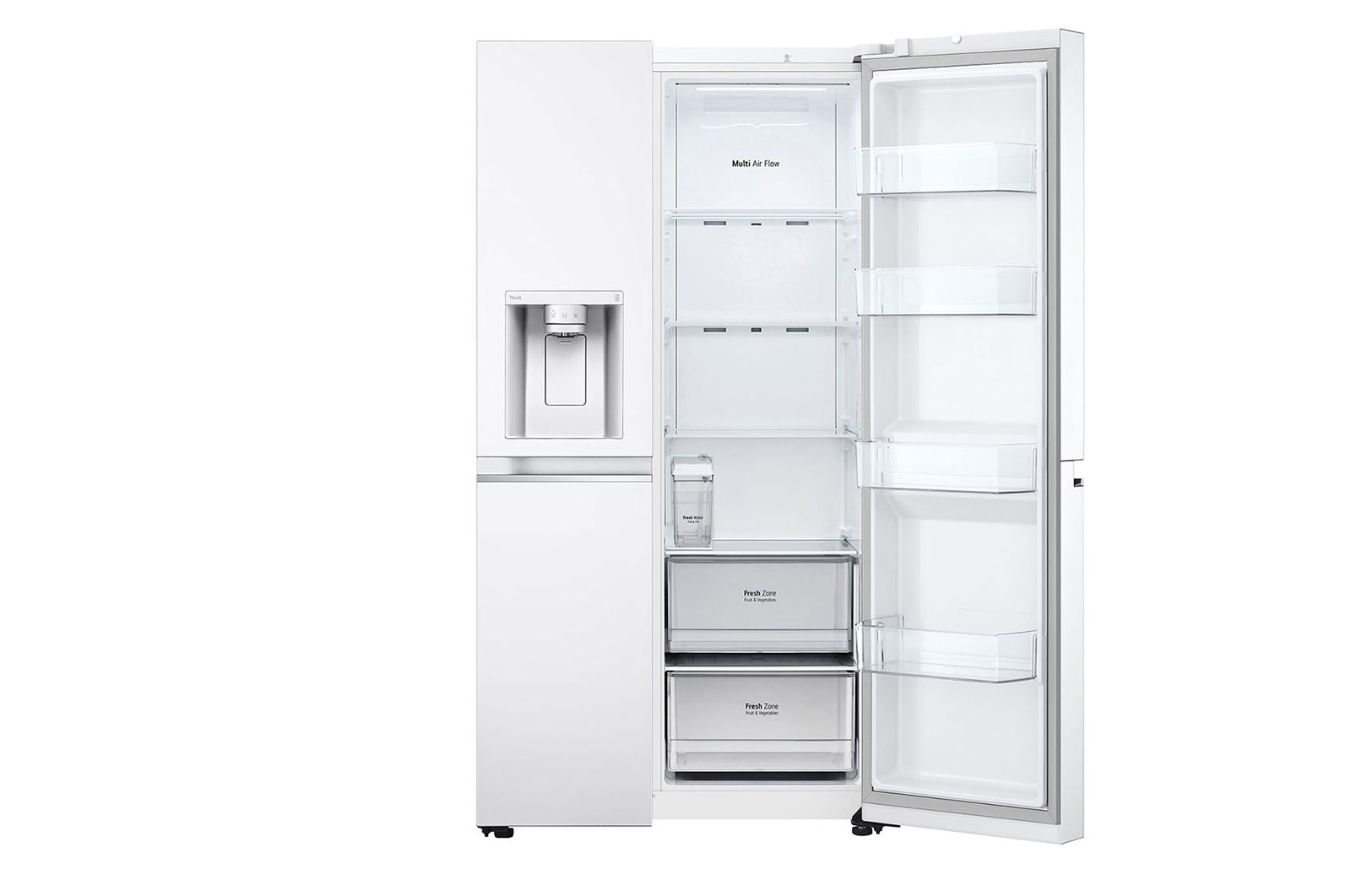 LG Side-by-Side hűtőszekrény, DoorCooling+™ technológia, 635L kapacitás, GSLV71SWTE