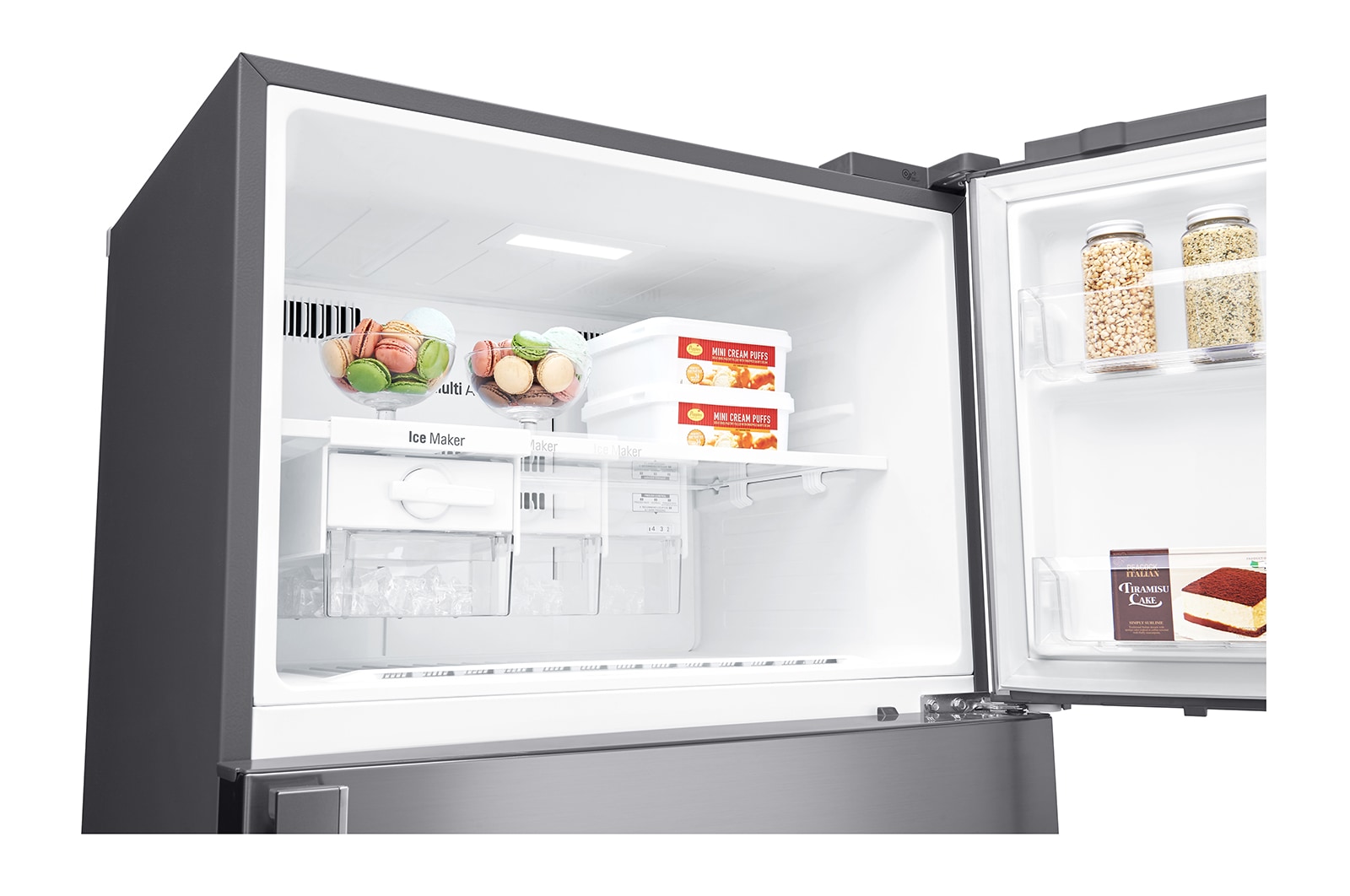 LG Felülfagyasztós hűtőszekrény, DoorCooling+™ és ThinQ™ technológia, 509L kapacitás, GTF744PZPED