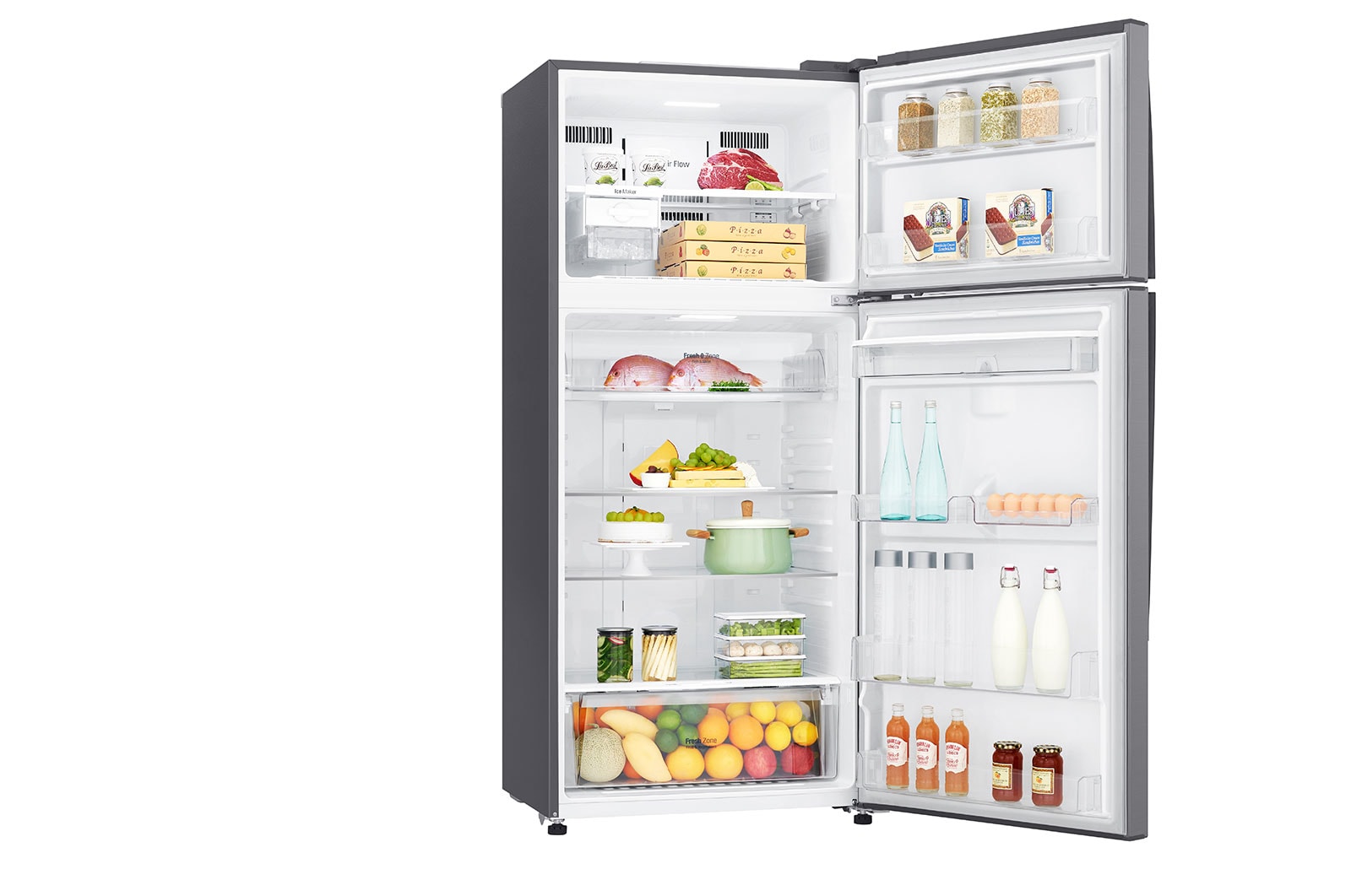 LG Felülfagyasztós hűtőszekrény, DoorCooling+™ és ThinQ™ technológia, 509L kapacitás, GTF744PZPED