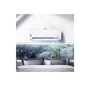 LG DUALCOOL & PURE légkondicionáló légtisztítással, légszűrő funkcióval, új DUAL Inverter kompresszorral, wi-fi vezérléssel, R32, 2,5 kW, fehér, AP09RK