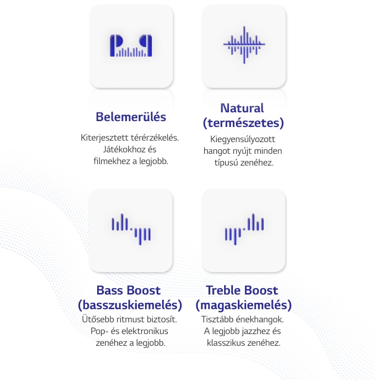 4 Meridian EQ-üzemmód piktogram.