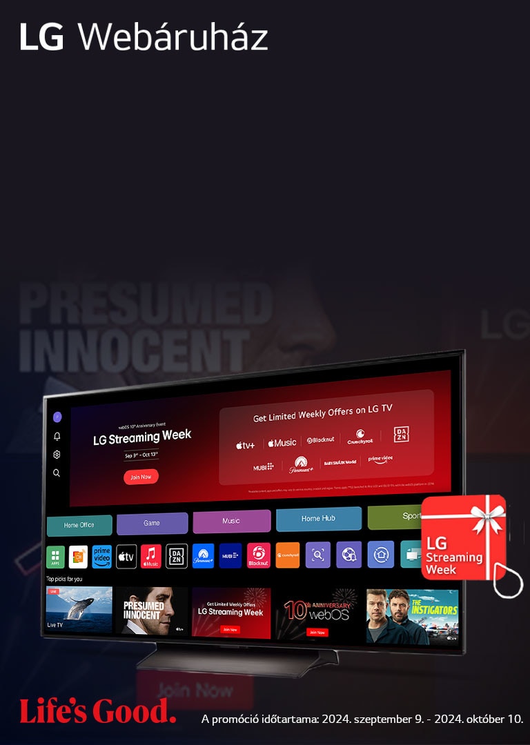 Akár 10% kedvezmény LG OLED, LG QNED TV-kre!