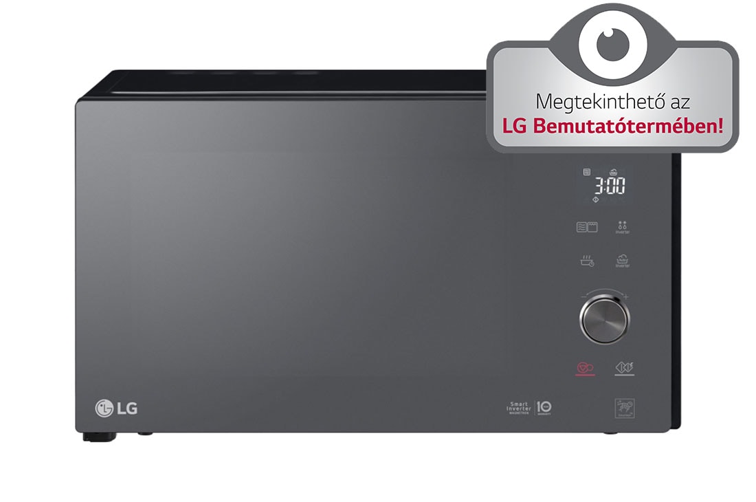 LG 25L grilles mikrohullámú sütő, Smart Inverter technológia, Healthy Fry funkció, Easy Clean belső bevonat, MH6565DPR