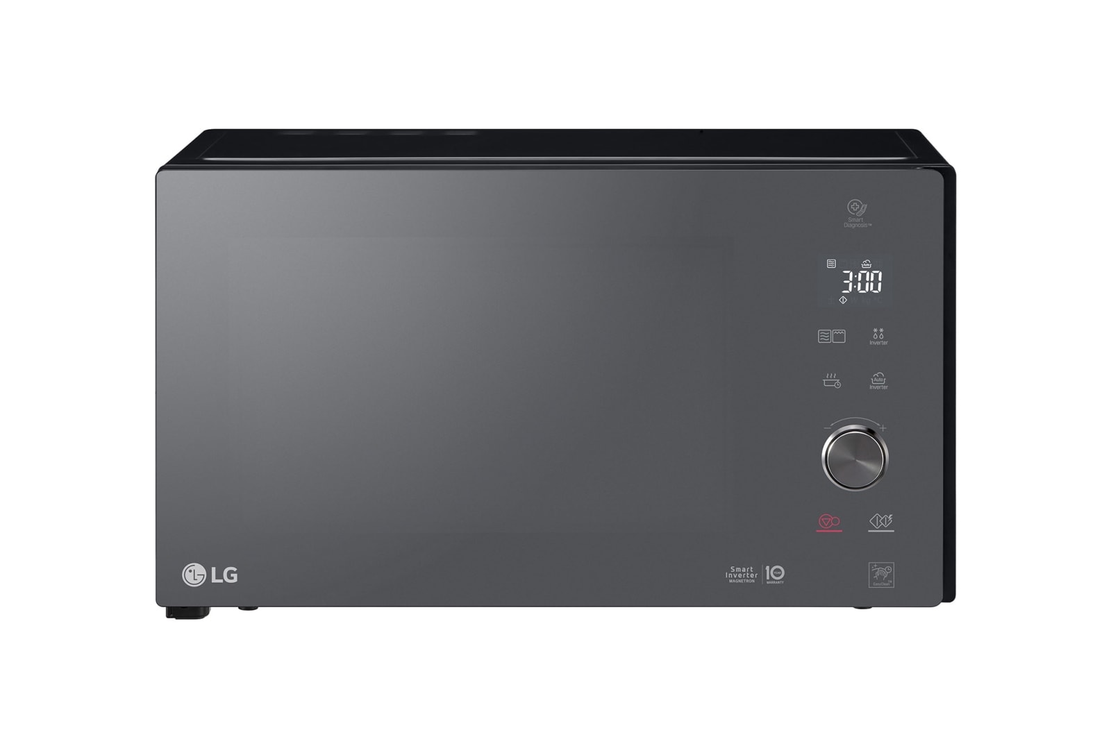 LG 25L grilles mikrohullámú sütő, Smart Inverter technológia, Healthy Fry funkció, Easy Clean belső bevonat, MH6565DPR