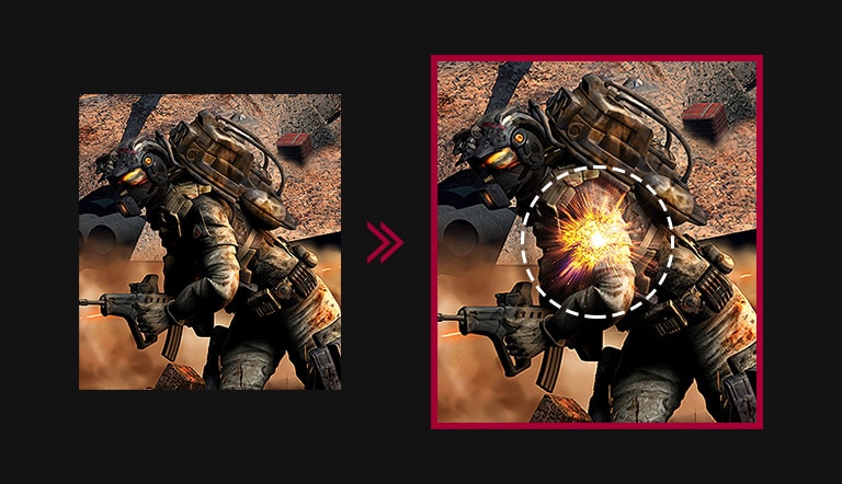 Hagyományos mozgókép és Dynamic Action Sync mozgókép összehasonlítása