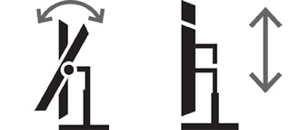 Állítható dőlés / magasságállítás ikon.