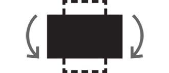 Állítható elfordítás ikon.