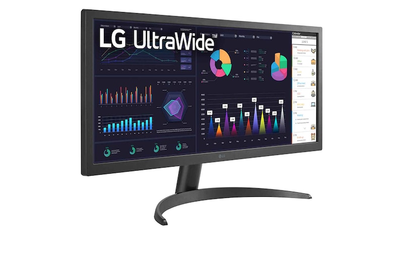 LG 26” méretű 21:9 UltraWide™ Full HD IPS monitor AMD FreeSync™ technológiával, 26WQ500-B