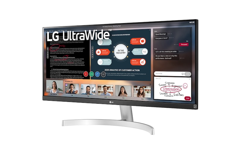LG 29”-os UltraWide™ Full HD (2560x1080) HDR IPS monitor, 29WN600-W