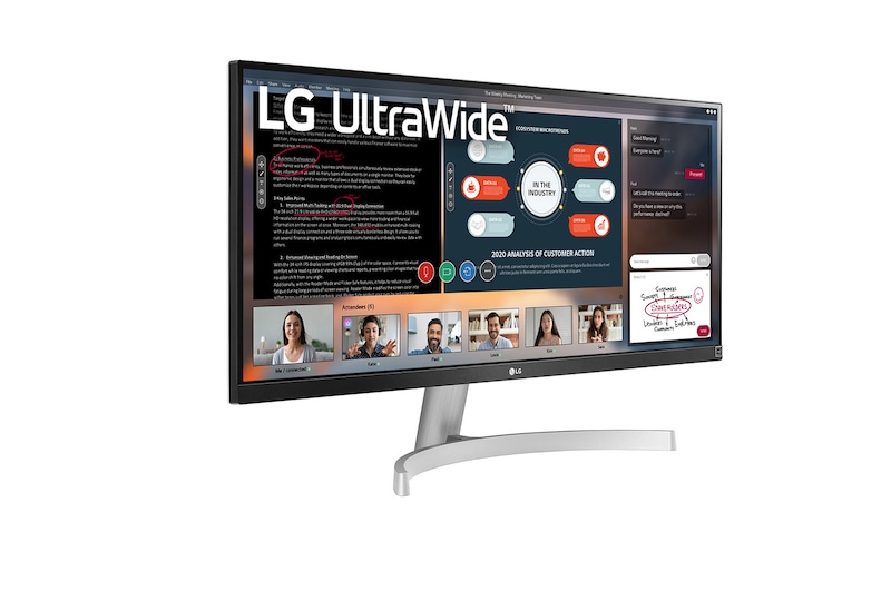 LG 29”-os UltraWide™ Full HD (2560x1080) HDR IPS monitor, 29WN600-W