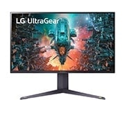 LG 31,5" méretű 4K UHD IPS UltraGear™ gaming monitor 1ms-os válaszidővel és NVIDIA G-Sync™ kompatibilitással, 32GQ950P-B