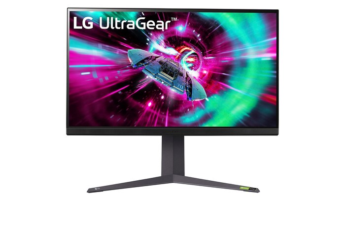 LG 31.5” LG UltraGear™ 16:9 képarányú UHD Gaming Monitor 144 Hz képfrissítéssel, 32GR93U-B