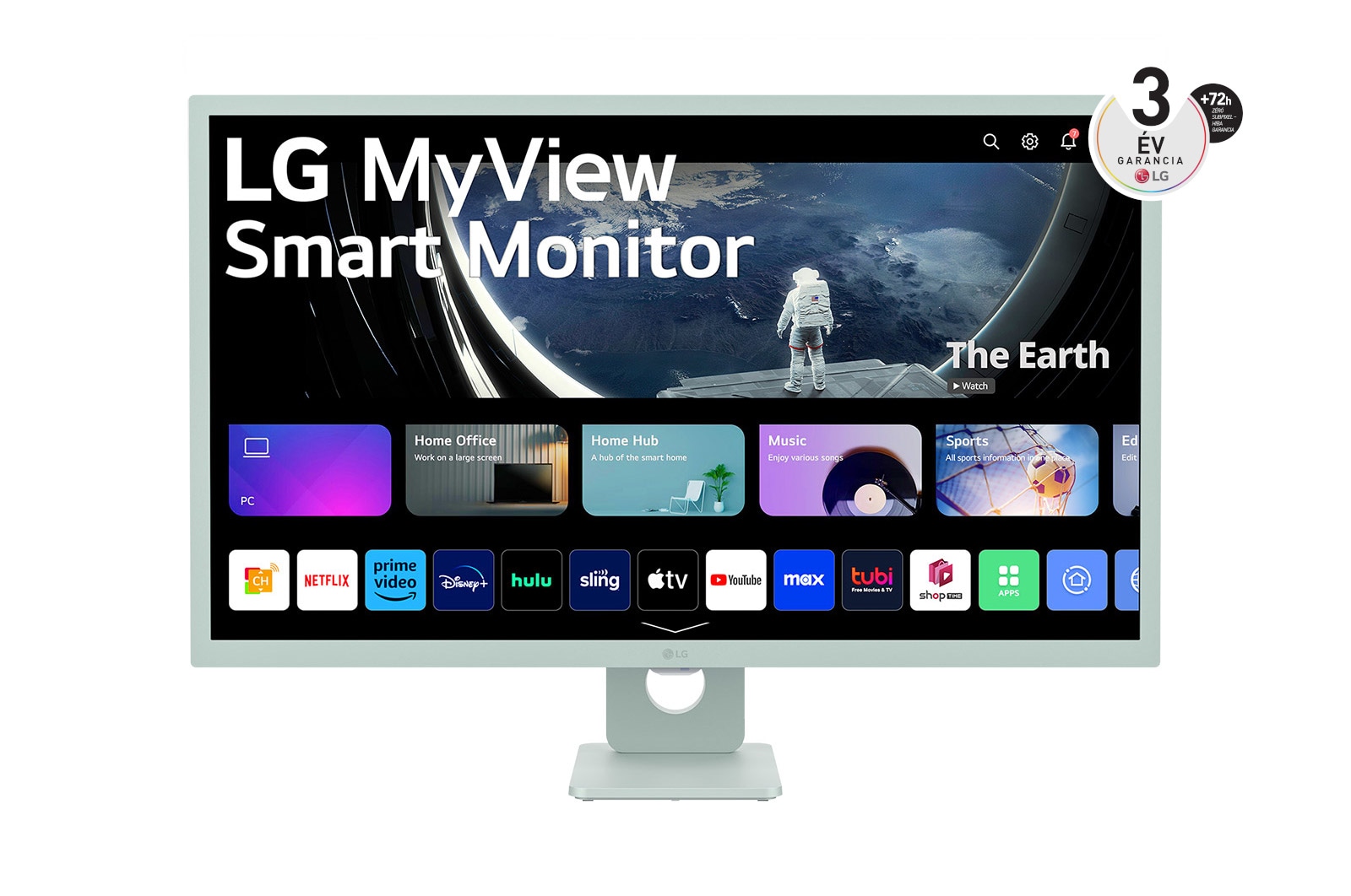 LG 32”-os 16:9 képarányú Smart Monitor webOS platformmal, 32SR50F-G