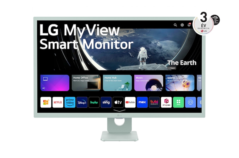 LG 32”-os 16:9 képarányú Smart Monitor webOS platformmal, 32SR50F-G