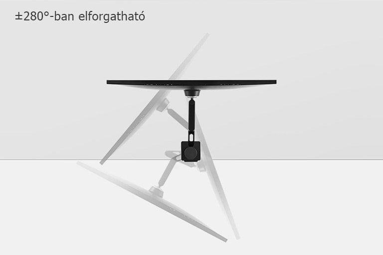 A ±280°-os elforgatási tartomány szimulációja