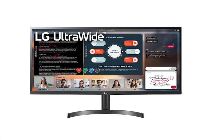 LG 34” méretű 21:9 UltraWide™ Full HD IPS LED monitor, 34WL500-B