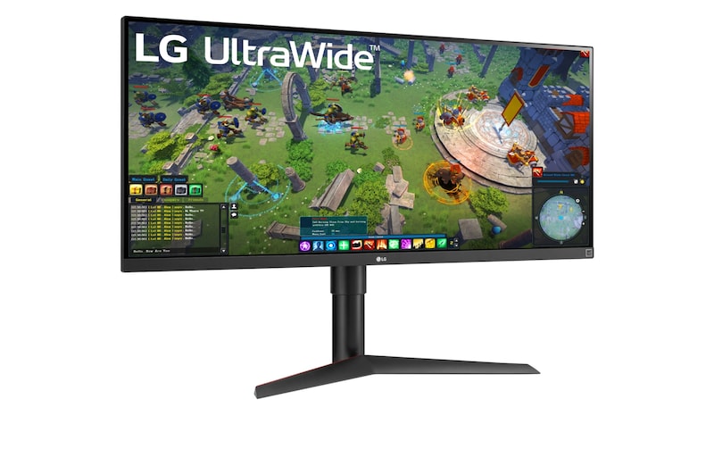 LG 34" méretű 21:9 képarányú UltraWide™ Full HD IPS monitor HDR10-zel és AMD FreeSync™ technológiával, 34WP65G-B