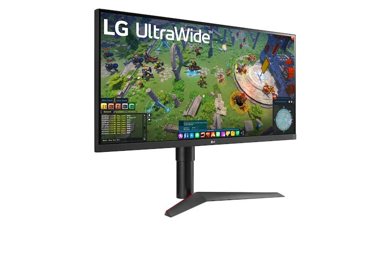 LG 34" méretű 21:9 képarányú UltraWide™ Full HD IPS monitor HDR10-zel és AMD FreeSync™ technológiával, 34WP65G-B