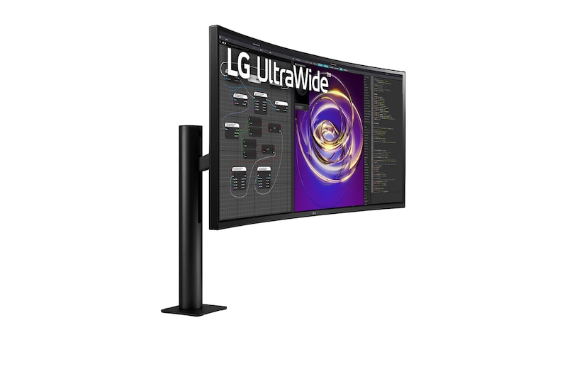 LG 34”-os, 21:9-képarányú, ívelt UltraWide™ QHD (3440 x 1440) Ergo monitor, 34WP88CP-B