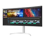 LG 38" méretű 21:9 képarányú ívelt QHD+(3840x1600) UltraWide™ monitor, 38WP85C-W