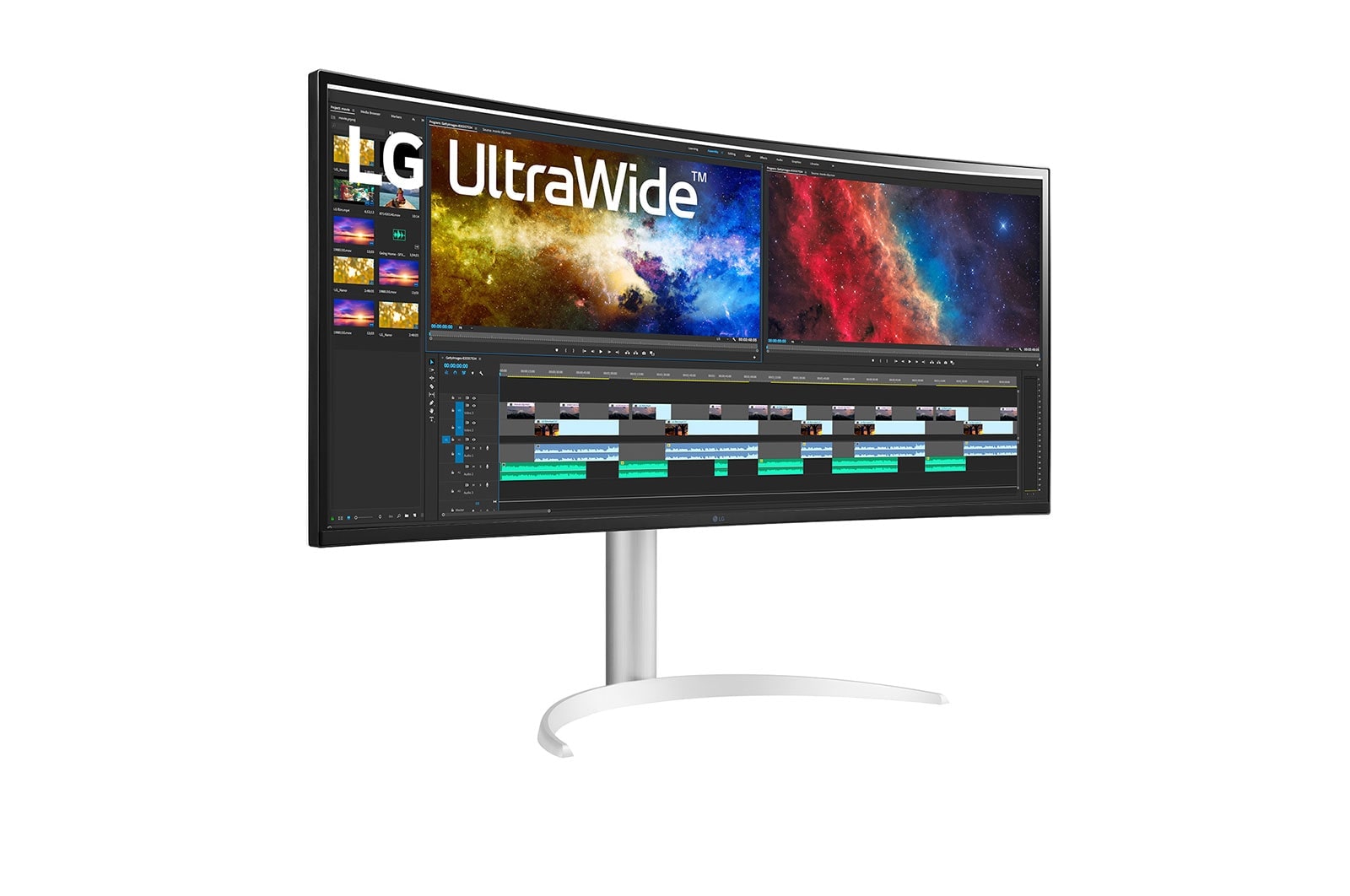 LG 38" méretű 21:9 képarányú ívelt QHD+(3840x1600) UltraWide™ monitor, 38WP85C-W