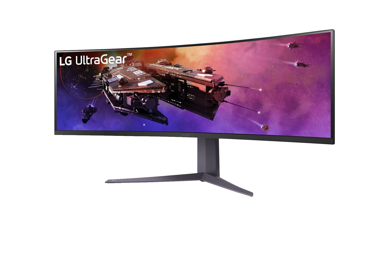 LG 45”-os UltraGear™ 32:9 képarányú, dupla QHD, ívelt gamer monitor 200 Hz-es képfrissítési sebességgel, 45GR75DC-B