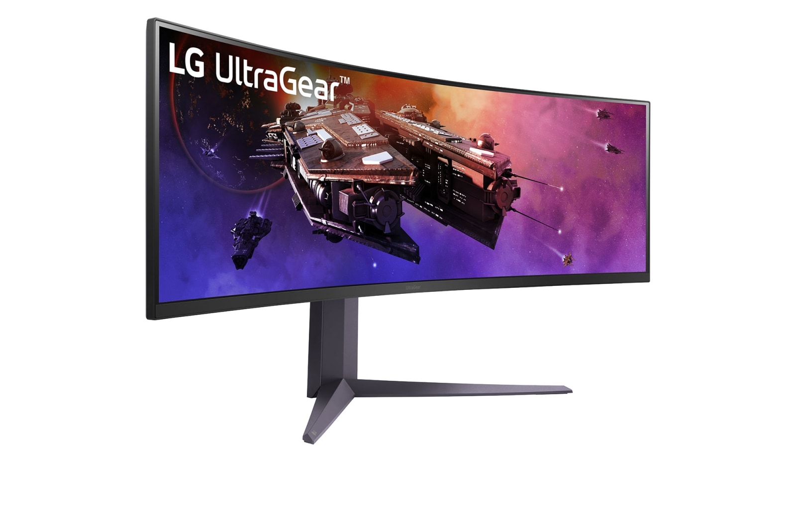 LG 45”-os UltraGear™ 32:9 képarányú, dupla QHD, ívelt gamer monitor 200 Hz-es képfrissítési sebességgel, 45GR75DC-B
