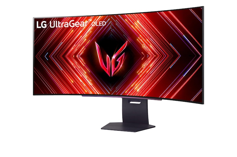 LG 45”-os UltraGear™ OLED 21:9 képarányú QHD, ívelt gaming monitor 240 Hz-es képfrissítési sebességgel, 45GS95QE-B