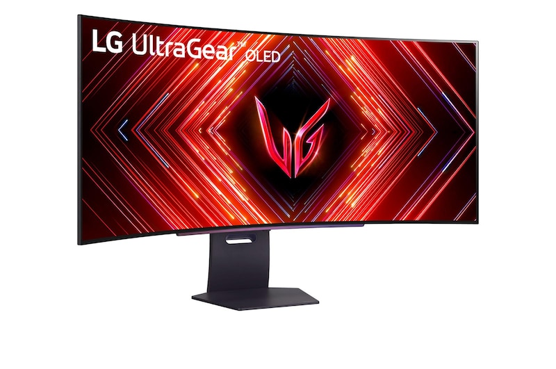 LG 45”-os UltraGear™ OLED 21:9 képarányú QHD, ívelt gaming monitor 240 Hz-es képfrissítési sebességgel, 45GS95QE-B