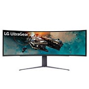 LG 49”-os UltraGear™ 32:9 képarányú, dupla QHD, ívelt gamer monitor 240 Hz-es képfrissítési sebességgel, 49GR85DC-B