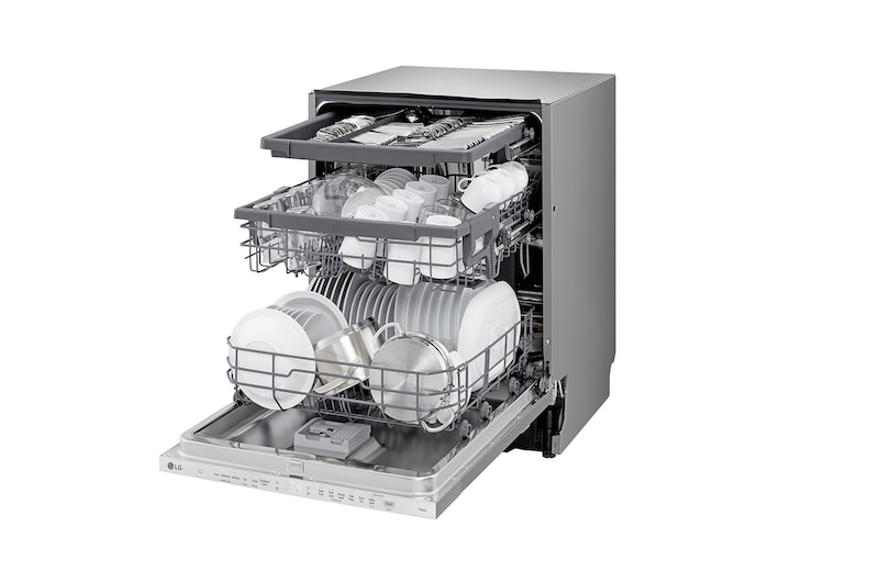 LG QuadWash™ beépíthető mosogatógép, 14 teríték, ThinQ™ WiFi funkció, DB243TX