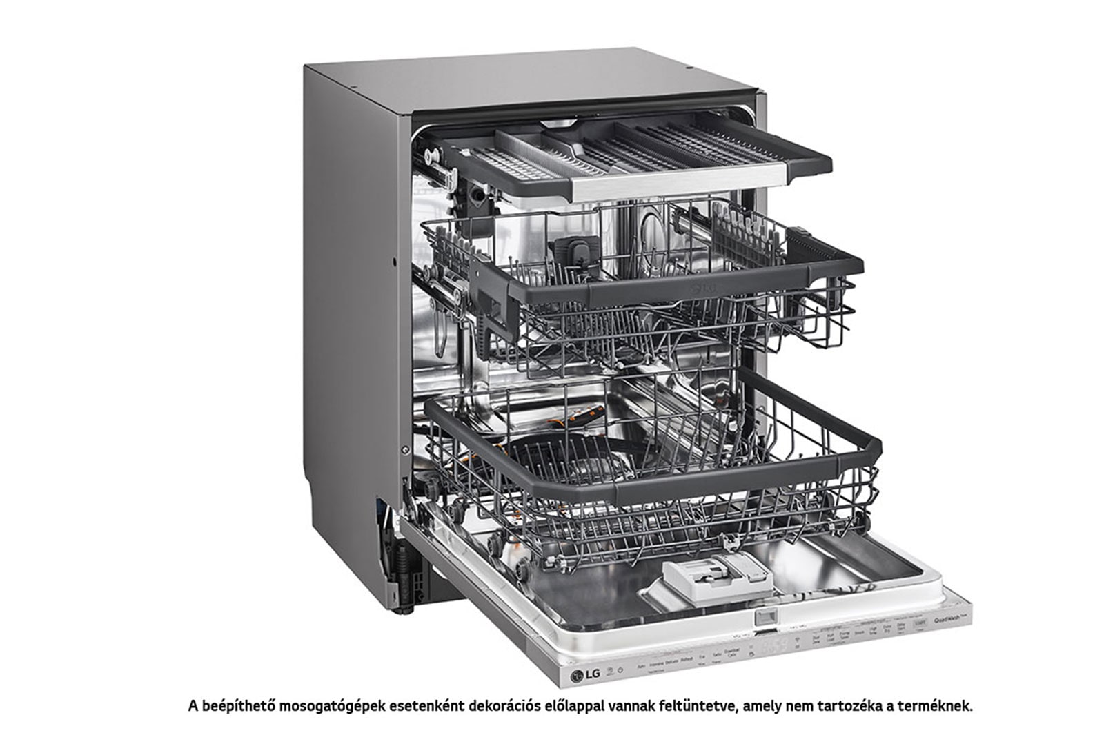 LG QuadWash™ beépíthető gőzös mosogatógép TrueSteam™ technológiával, 14 teríték, DB325TXS