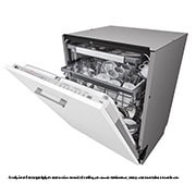 LG QuadWash™ beépíthető gőzös mosogatógép TrueSteam™ technológiával, Automatikus ajtónyitás, 14 teríték, ThinQ™ WiFi funkció, DB365TXS