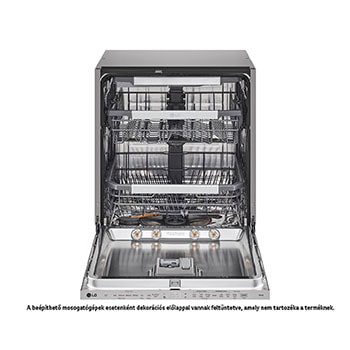 LG QuadWash™ beépíthető gőzös mosogatógép TrueSteam™ technológiával, Automatikus ajtónyitás, 14 teríték, ThinQ™ WiFi funkció, DB476TXS