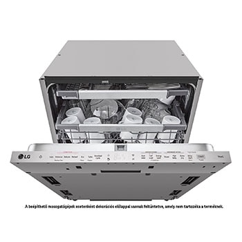 LG QuadWash™ beépíthető gőzös mosogatógép TrueSteam™ technológiával, Automatikus ajtónyitás, 14 teríték, ThinQ™ WiFi funkció, DB476TXS